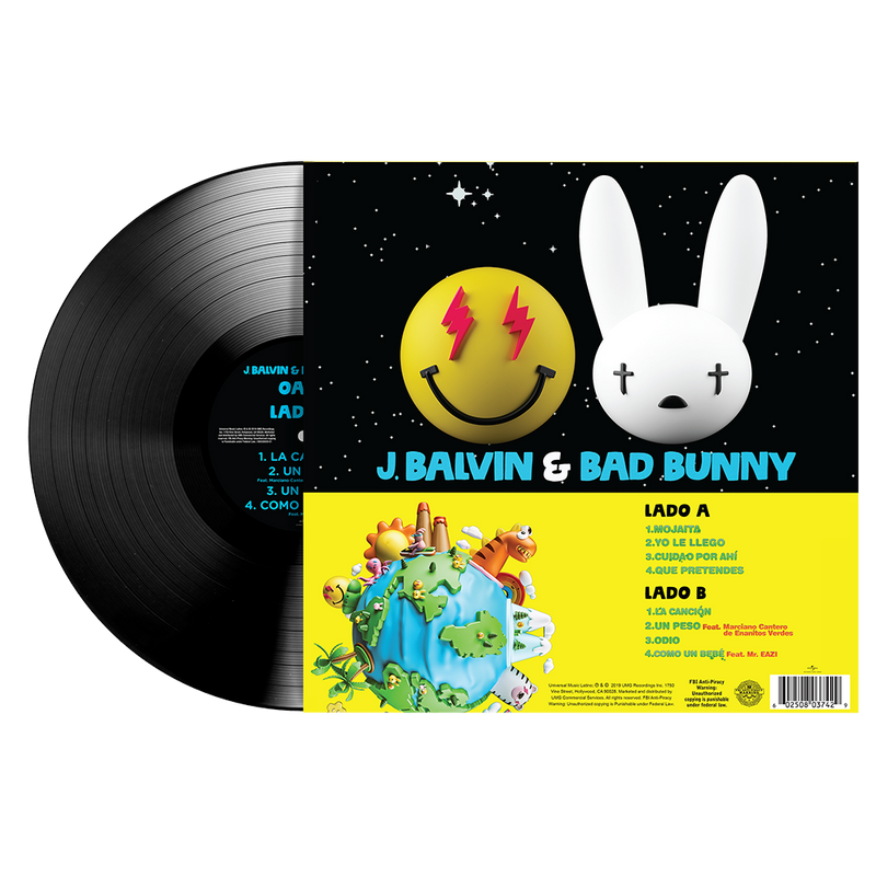 Oasis Standard 1LP Vinyl (J Balvin & Bad Bunny) - J Balvin Official Store